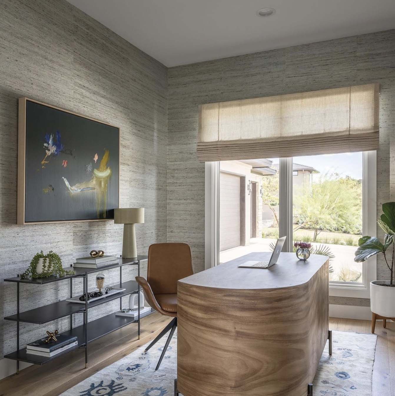 Grasscloth You Always See the Seams Paper Moon Painting