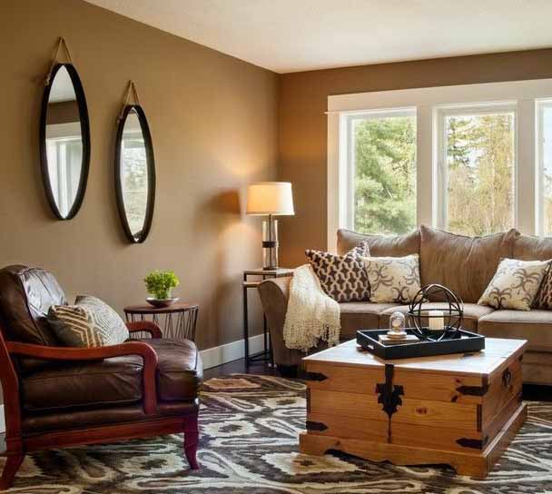 brown living room example