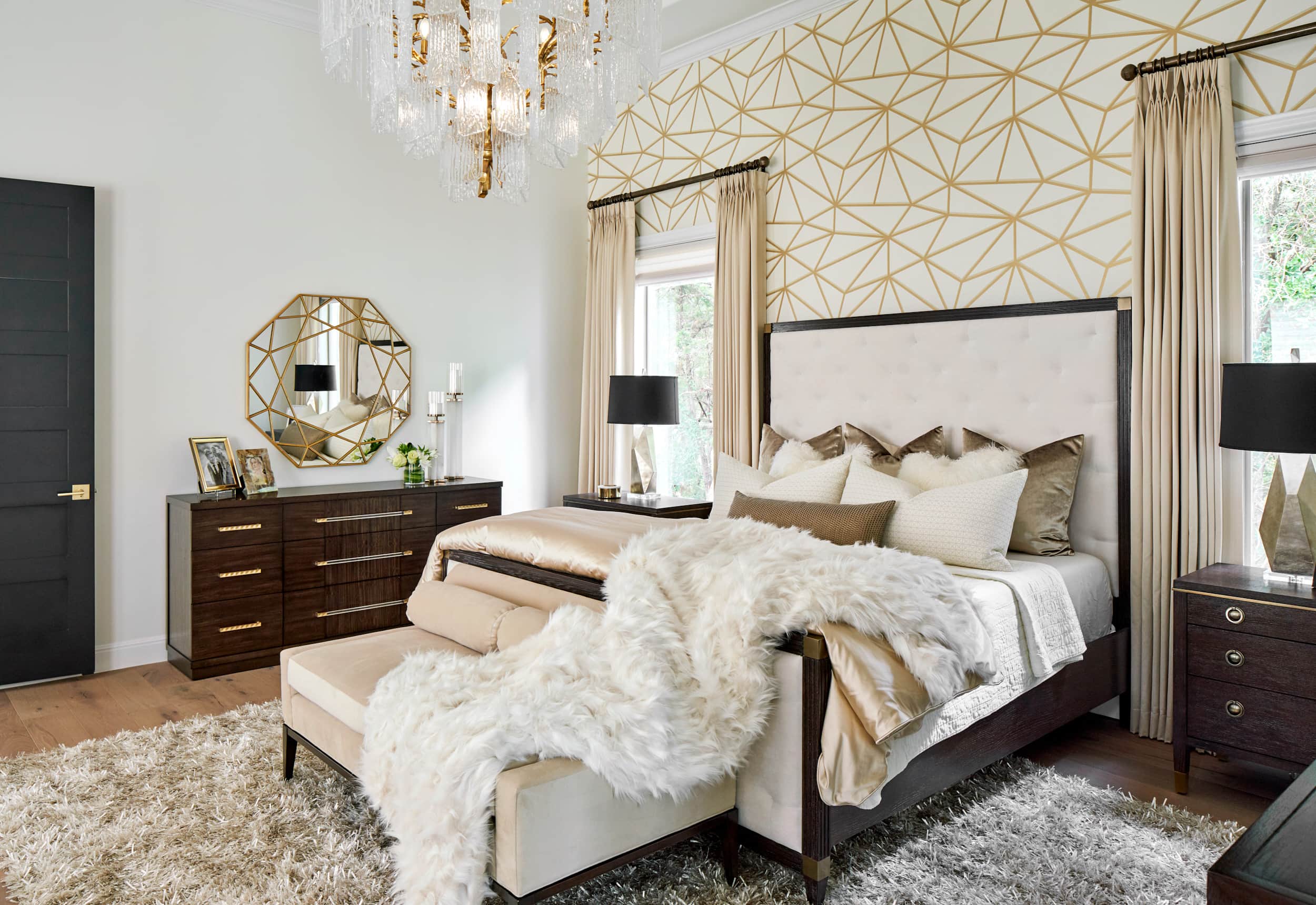 master-bedroom-white-gold-wallpaper-feature-wall-for-haven-design-and-construction-san-antonio-tx-wallpaper-installation