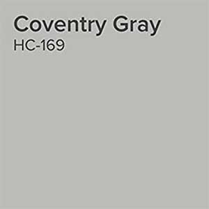 Benjamin Moore HC-169 Coventry Gray, blue-gray undertone, paint chip