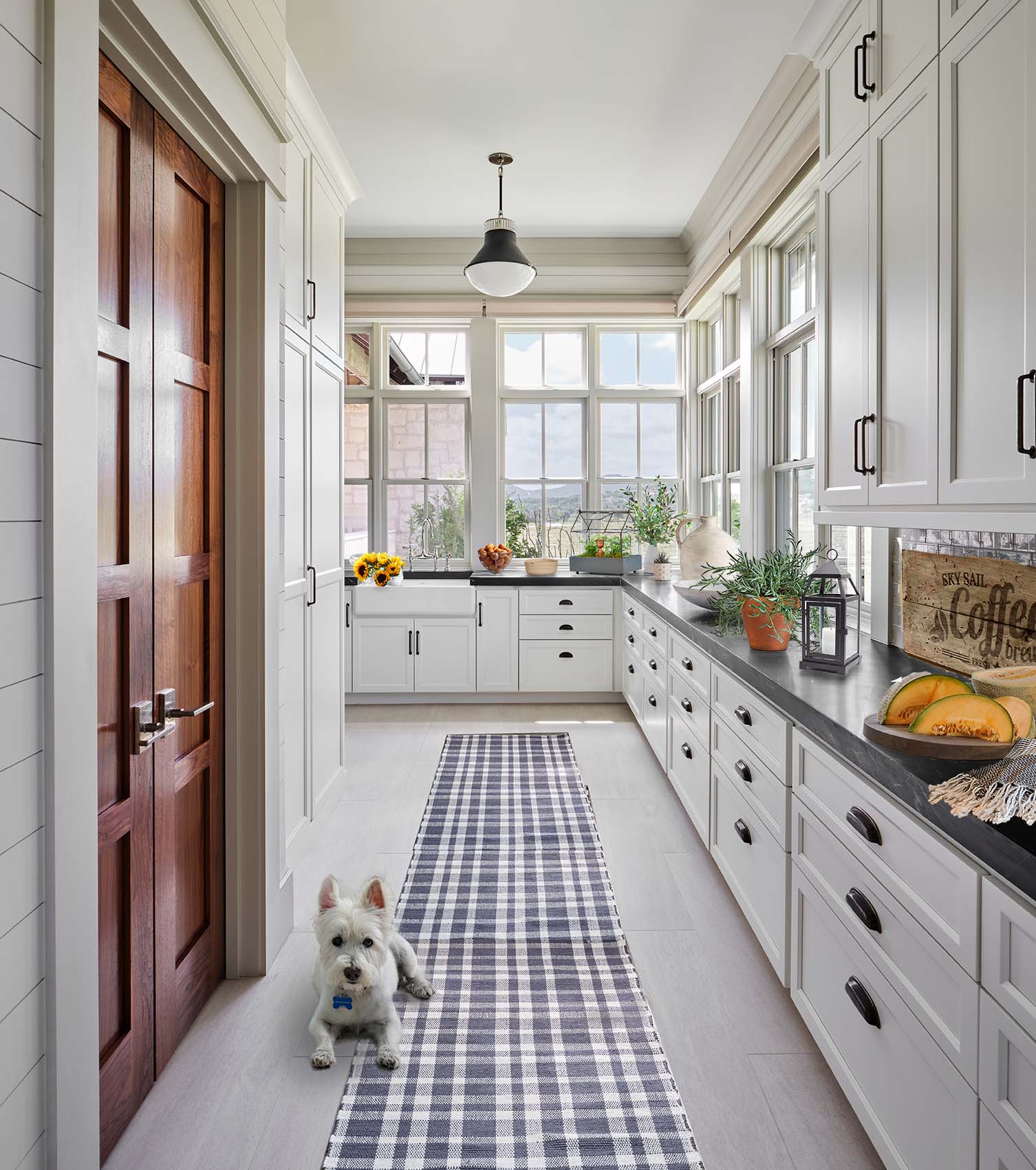 Famhouse kitchen mock-up w shiplap, white kitchen ideas blog