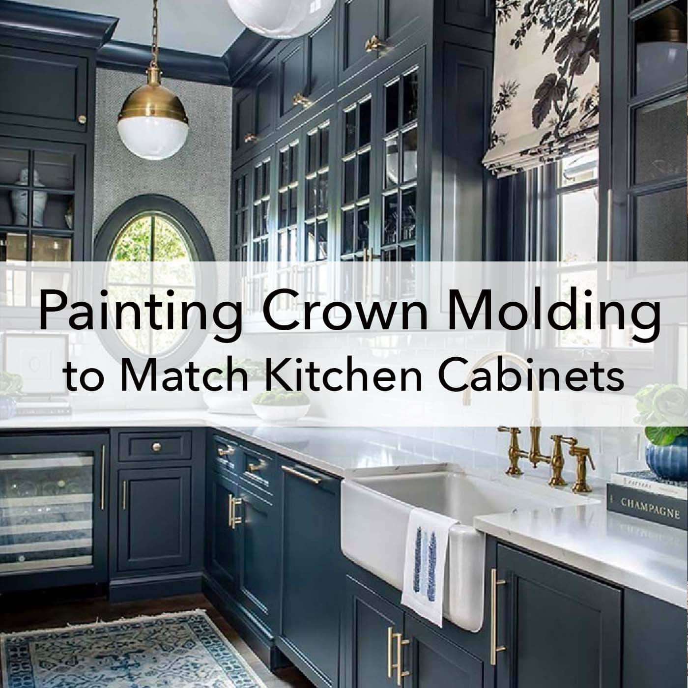Painting Crown Molding To Match Cabinets An Example In Sherwin