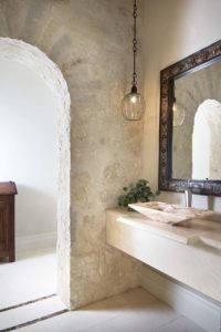 hill-country-ranch-house-paper-moon-painting-san-antonio-tx-home-painter-guest-bath-stone-and-plaster-walls