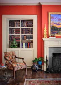 family-room-painted-with-red-orange-walls-benjamin-moore-warm-comfort