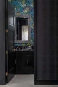 wallpapered-powder-bath-with-vanity-and-door-trim-painted-in-sw-tricorn-black-for-blueberry-jones-design-avery-nicole-photo